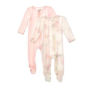 Shabby Chic  Set Of 2 Footie Pajamas, Multi